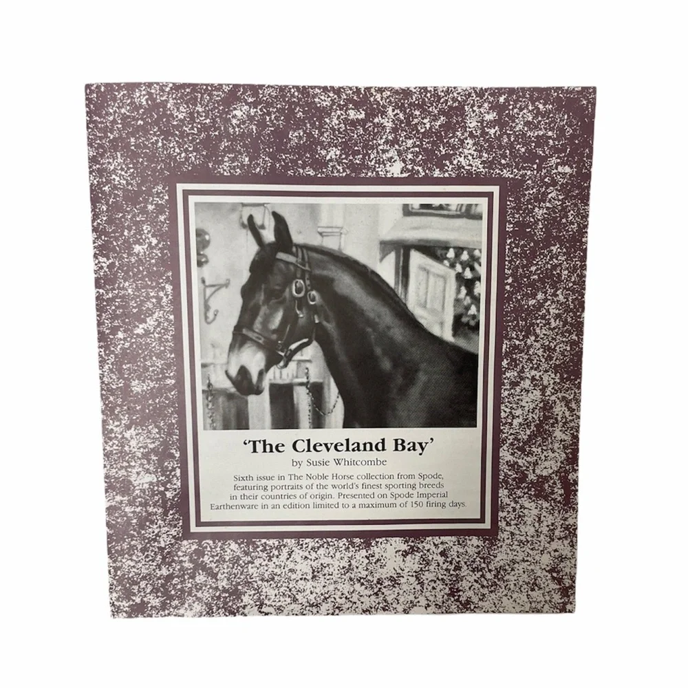 Vintage Spode Horse Collectors Plate Cleveland Bay Western Equestrian Decor